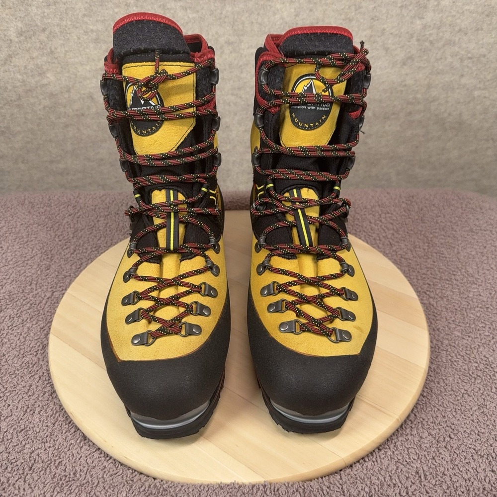 La Sportiva Nepal Cube GTX Mountaineering Boots Yellow Mens US 11.5 / EU 45